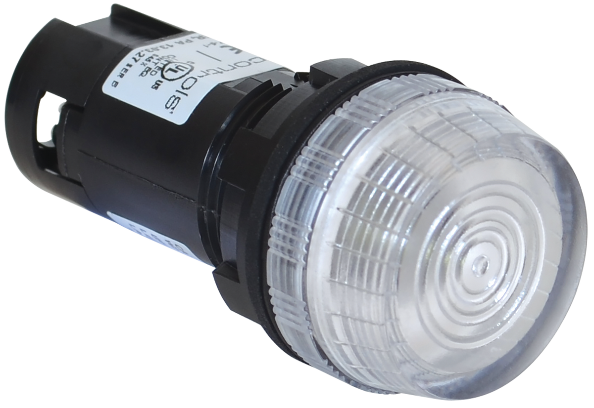 {'_type': 'localeString', 'en': '22mm IEC Unibody Pilot Light (Relampable) with Clear Extended Lens', 'es': '22mm IEC Unibody Pilot Light (Relampable) with Clear Extended Lens'}