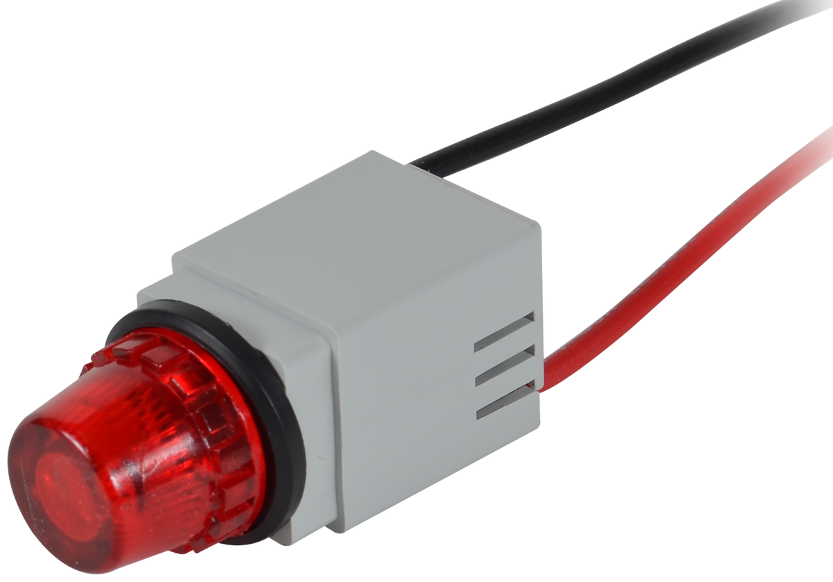{'en': '13mm Indicating Light with Wire Lead and Red Flat Lens', 'es': 'Luz indicadora de 13mm con cable y lente plana roja', '_type': 'localeString'}