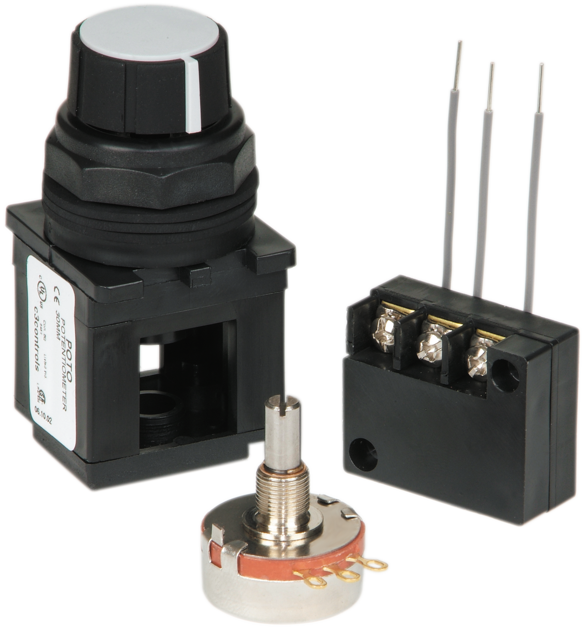 {'_type': 'localeString', 'en': '30mm Potentiometer with three point terminal block', 'es': '30mm Potentiometer with three point terminal block'}
