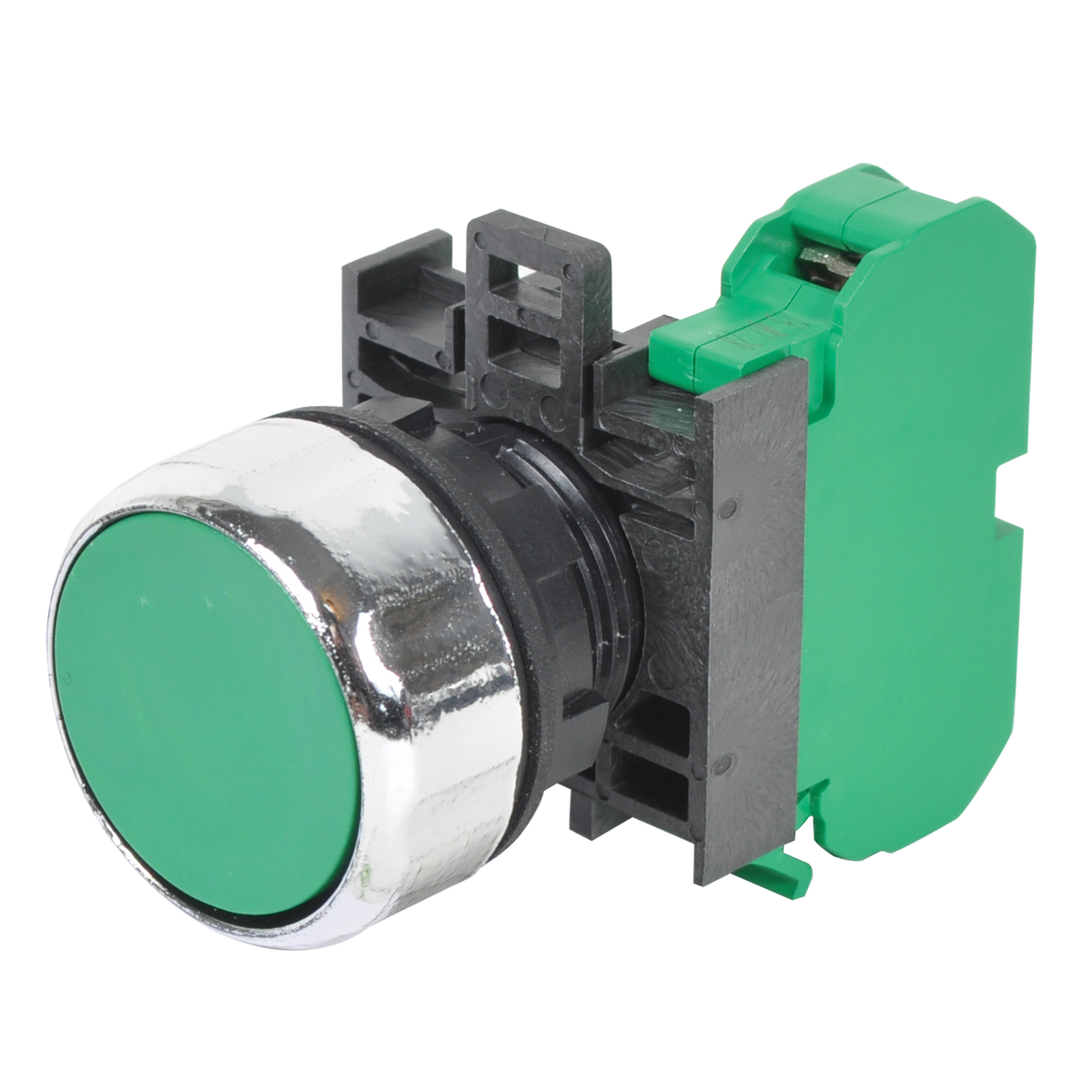 {'en': '22mm IEC Non-Illuminated Push Button with Green Flush Cap, Chrome Plated Bezel & N.O. Contact', 'es': '22mm IEC Non-Illuminated Push Button with Green Flush Cap, Chrome Plated Bezel & N.O. Contact', '_type': 'localeString'}