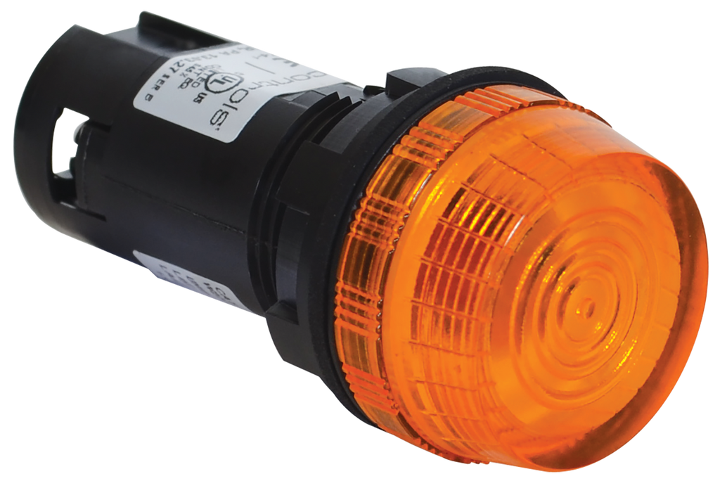 {'_type': 'localeString', 'en': '22mm IEC Unibody Pilot Light (Relampable) with Amber Extended Lens', 'es': '22mm IEC Unibody Pilot Light (Relampable) with Amber Extended Lens'}