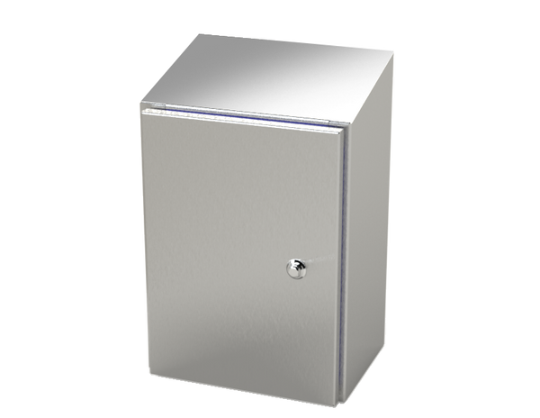 Sanitary Sloping Top Hinged Enclosures (Stainless Steel)