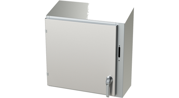 Enviroline Series Sloping Top Single-Door Enclosures for Flange-Mounted Disconnects with SCE Door Hardware (Stainless Steel)