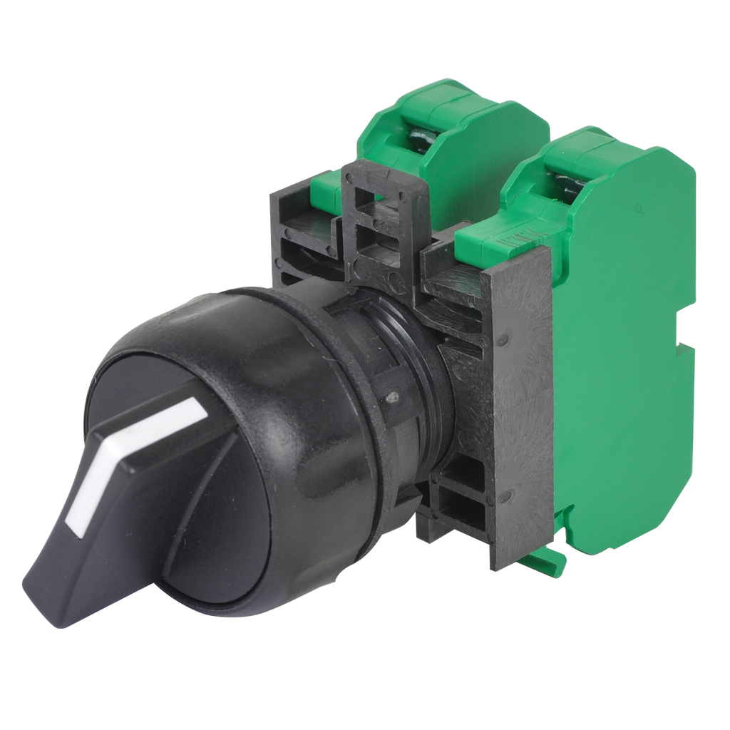 {'_type': 'localeString', 'en': '22mm IEC Non-Illuminated Selector Switch with White Standard Handle and 2N.O. Contacts', 'es': '22mm IEC Non-Illuminated Selector Switch with White Standard Handle and 2N.O. Contacts'}