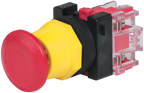 {'_type': 'localeString', 'en': '30mm Maintained Non-Illuminated Push Button with Yellow Clamp Ring, Red Mushroom and NC Contact', 'es': '30mm Maintained Non-Illuminated Push Button with Yellow Clamp Ring, Red Mushroom and NC Contact'}