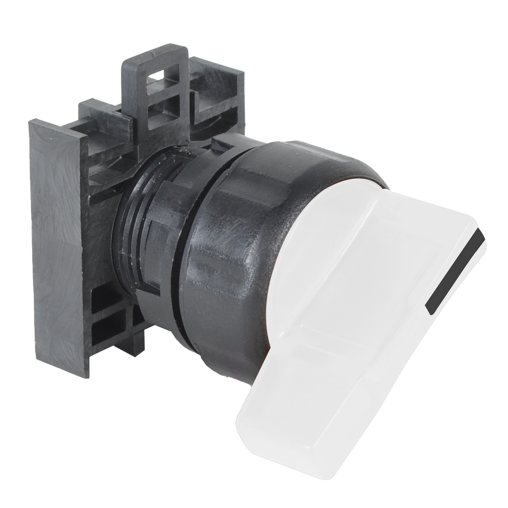 {'_type': 'localeString', 'en': '22mm IEC Illuminated Selector Switch Operator with White Lever Handle', 'es': '22mm IEC Illuminated Selector Switch Operator with White Lever Handle'}
